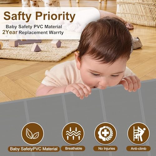 Miumoon 100 inch Reinforced Retractable Baby Gates 34 inch Tall - Image 3