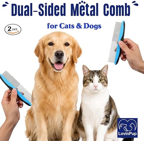 Pet Metal Comb for Dogs and Cats – Detangling Comb - Image 2