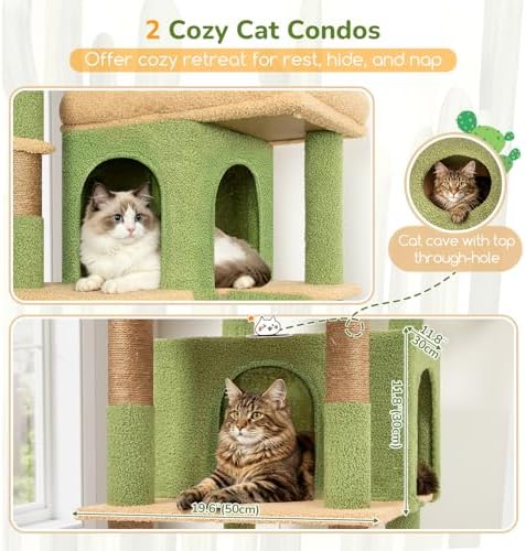 Globlazer 80in Extra Large Cactus Corner Cat Tree Tower S80G - Image 3