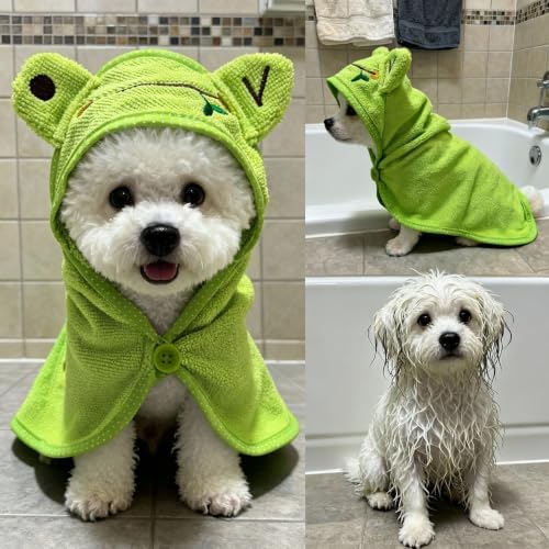 Dog Hooded Bathrobe Towel Fast Drying Absorbent Bath Warm Blanket - Image 7