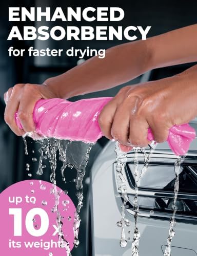 Premium Shammy Cloth for Car Drying – 2pk+1 Free – 26"x17" – Soft Chamois - Image 2