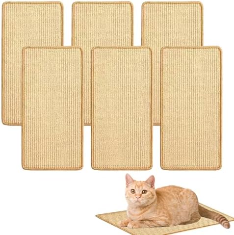 6 Pcs Cat Scratcher Mat, Sisal Cat Scratching Pad Scratch Mat by MOSIOBERDAVIAN