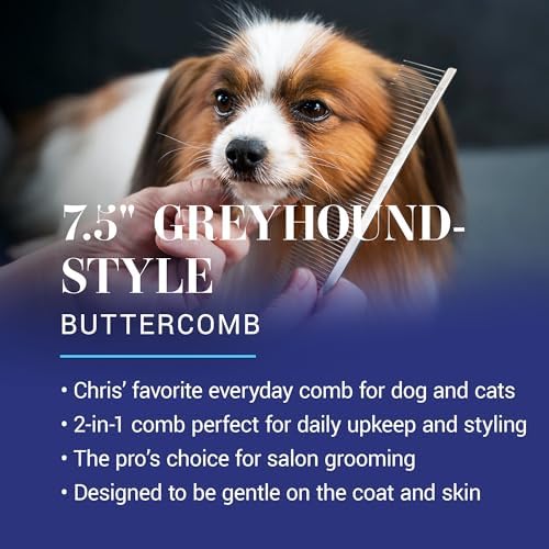 Chris Christensen 000 7.5 in. Greyhound Style Fine/Coarse Colored Butter Comb - Image 2