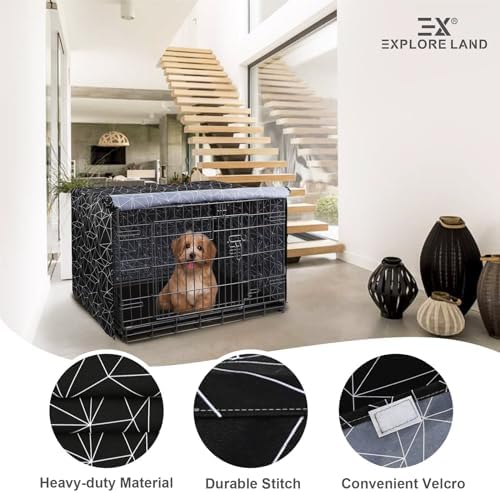 Explore Land Pattern Dog Crate Cover, 42 Inches - Image 4