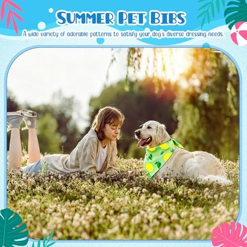 60 Pcs Summer Bandana for Dog Fruit Dog Bandanas Bulk Adjustable Pet Bibs Triangle Scarf Cat Costume for Small to Large Pet - Image 4