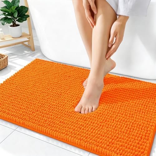 OLANLY Thick Chenille Bathroom Rugs 36x24, Soft Absorbent Bath Mat by OLANLY