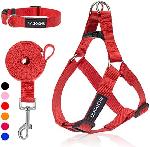 No Pull Dog Harness, Leash & Collar Set, Adjustable Step-in Vest by IPRAVOCI