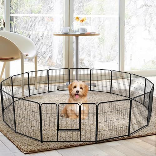 NEWBULIG Dog Playpen Indoor 24 Inch 16 Panels, Metal Outdoor Dog Fence Pen - Image 6