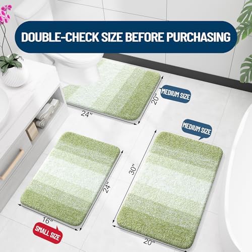 OLANLY Bathroom Rugs Mat 34x21, Extra Soft Absorbent Microfiber Bath Rugs - Image 2