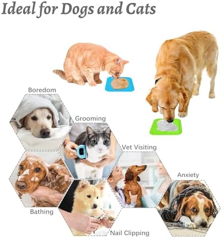 MateeyLife 2PCS Small Lick Mat for Dogs and Cats, Licking Mats for Dog Anxiety - Image 4
