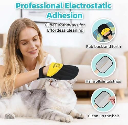 Pet Hair Removal Glove, Electrostatic Pet Hair Remover - Image 4