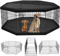 PETIME Foldable Metal Dog Exercise Pen/Pet Puppy Playpen Kennels Yard Fence by PETIME