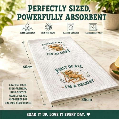 Labradoodle Kitchen Towel, Cute Dog Hand Towel, Funny Dog Lover Gift - Image 4