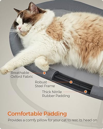 Feandrea Elevated Cat Bed, Breathable Hammock, Washable Mesh - Image 4