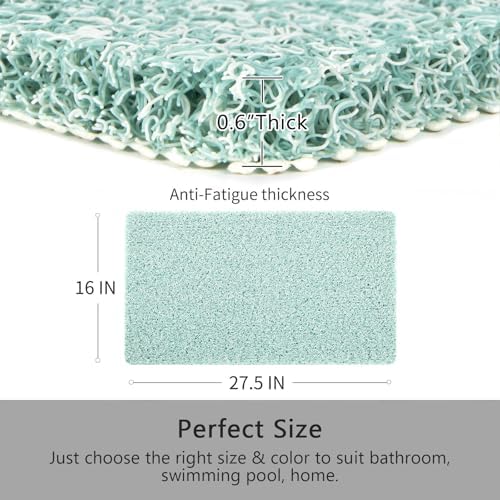 0.6" Extra Thick Non Slip Shower Mat, PVC Loofah Shower Mat - Image 3