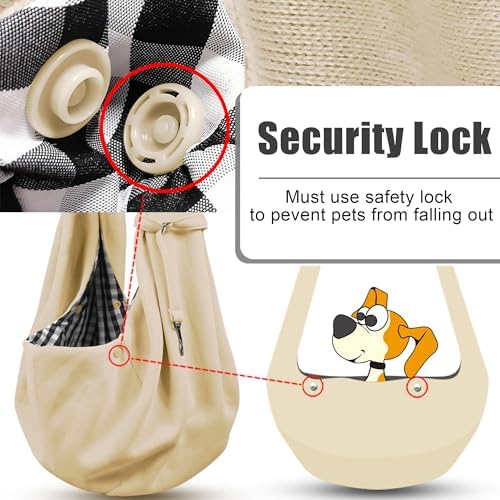 Tomkas Small Dog Cat Sling Carrier Puppy Purse Travel Wrap Soft Crossbody Pet - Image 7