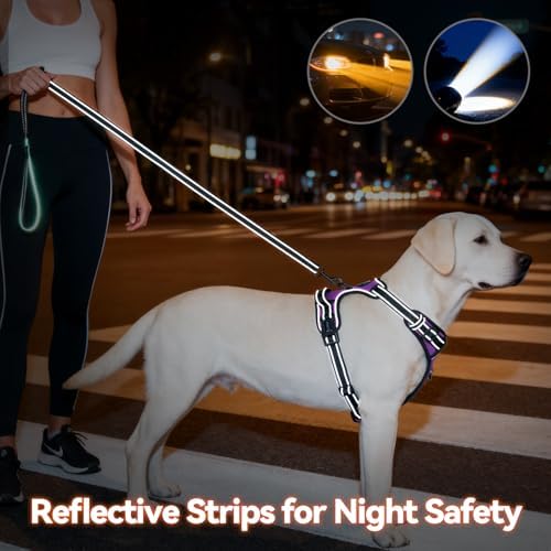 PHOEPET No Pull Dog Harness Medium Reflective Front Clip Puppy Vest - Image 5