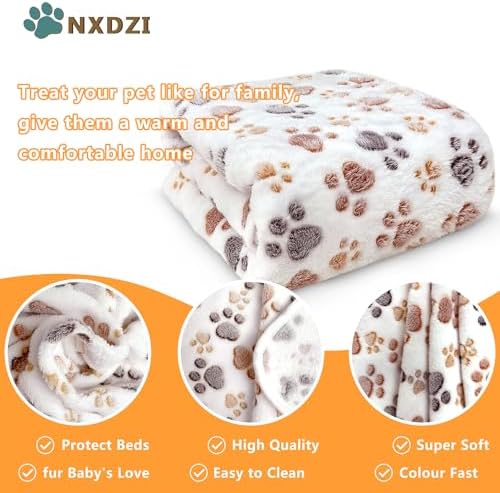 Dog Blankets for Large Dogs, Soft Fluffy Flannel Pet Blanket Mat Cover for Bed - Image 2