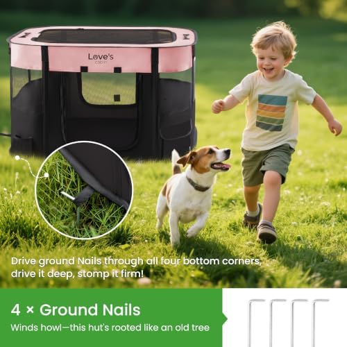 Love's cabin Pet Puppy Dog Playpen, Medium Dog Tent Crates Cage Indoor/Outdoor - Image 4