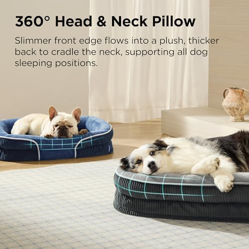 Bedsure 360°Oval Bolster Orthopedic Dog Beds Large Sized Dog - Image 2