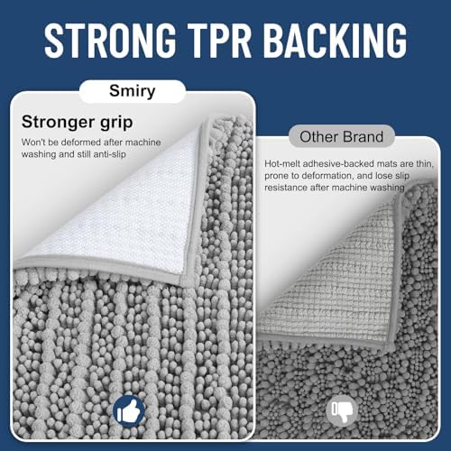 Smiry Bathroom Rugs Round 24X24, Extra Soft Rubber Backing Bath Mats - Image 3