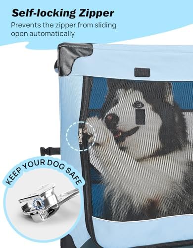 JOYTUTUS Collapsible Dog Crate, 32 Inch Portable Pet Crate - Image 4
