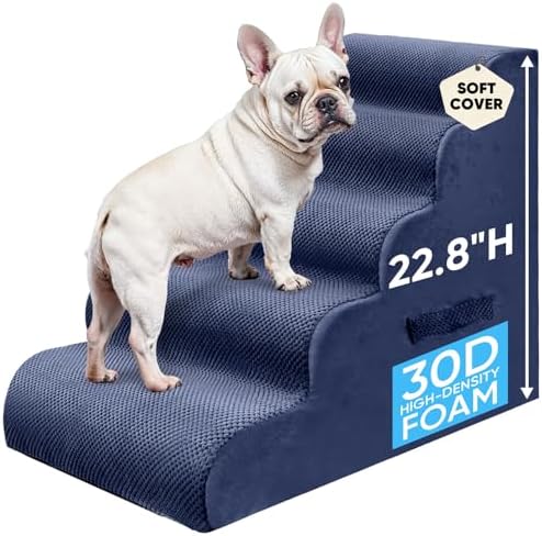 PAWSCRAT 5-Step Pet Stairs for High Beds & Sofas, 22.8''H Dog Stairs by PAWSCRAT