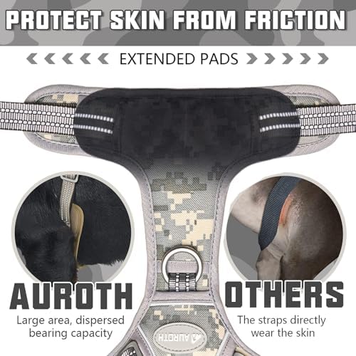 AUROTH Dog Harness for Large Dogs, No Pull Tactical Dog Vest Heavy Duty - Image 4