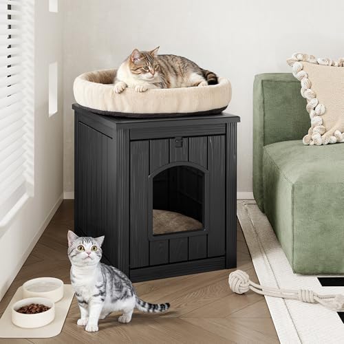 Cat Litter Box Enclosure, Plastic Hidden Litter Box Side Table - Image 6