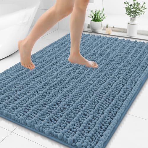 Smiry Bathroom Rugs 48X32, Extra Soft Rubber Backing Chenille Bath Mats by Smiry