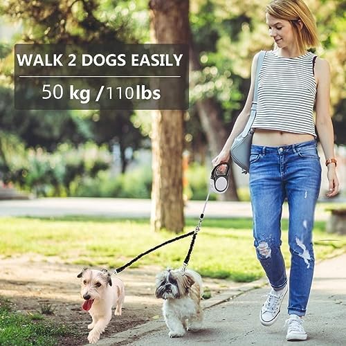 Dual Retractable Dog Leash for 2 Large Dogs - Image 7