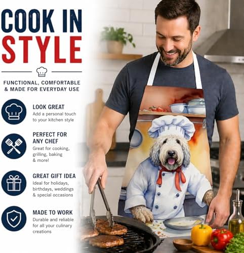 Caroline's Treasures Komondor The Chef Apron Cooking Kitchen Server Baking - Image 2