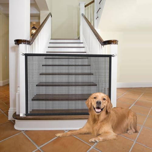 Cupount Dog Screen Mesh Gate for House, Stairs and Doorways, 29 x 34 in by Cupount