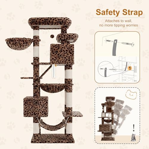 Heybly Cat Tree, 71-Inch-Tall Tower - Image 5