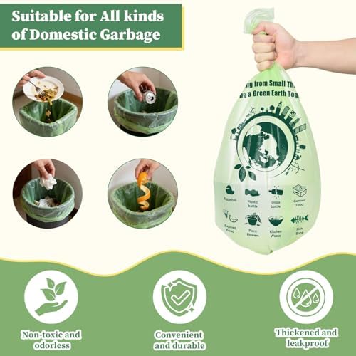 Small Trash Bags 1.2 Gallon, Compost Bin Liners - Image 4