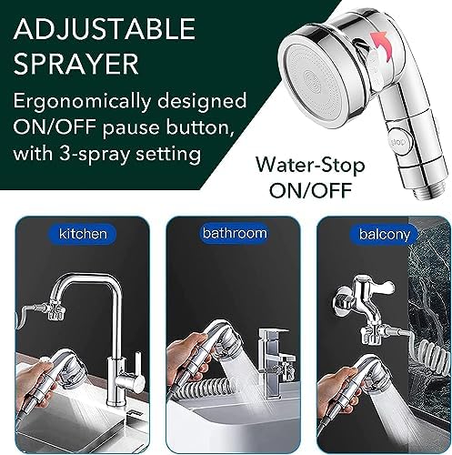Sink Faucet Shower Sprayer Attachment Shower Head - Image 6