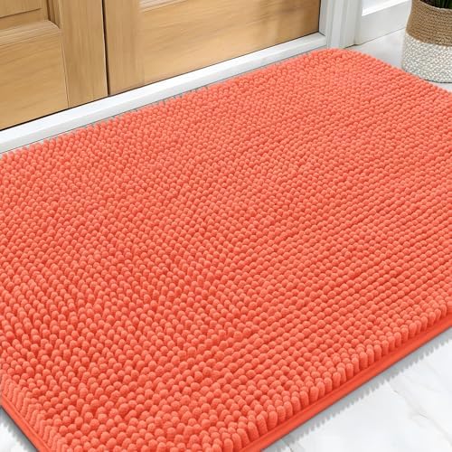 OLANLY Dog Door Mat for Muddy Paws 32x20, Super Absorbent Chenille Mud Mat by OLANLY