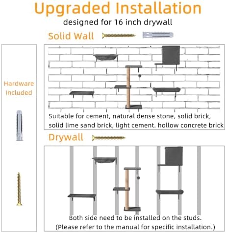 Cat Wall Shelves 5-Piece Set, Cat Walls Furniture - Image 7