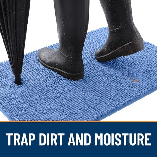 OLANLY Dog Door Mat for Muddy Paws 35x24, Super Absorbent Chenille Mud Mat - Image 2