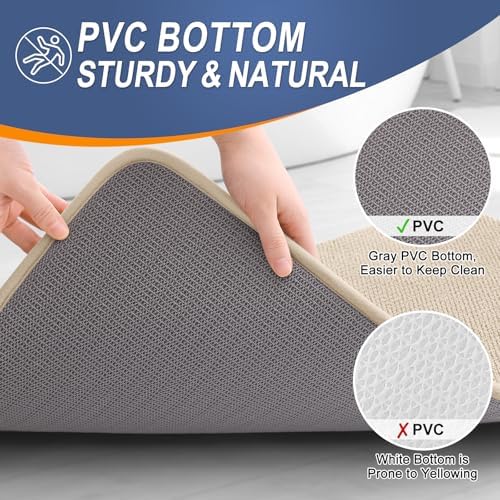 OLANLY Memory Foam Bathroom Runner Rugs 59x20, Absorbent Long Mat - Image 4