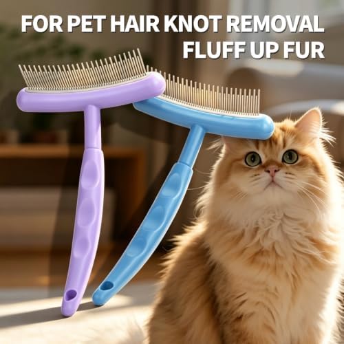 Stainless Steel Pet Dematting Deshedding Brush, Pet Grooming Tool - Image 3
