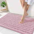 Smiry Bathroom Rugs 34X21, Extra Soft Rubber Backing Chenille Bath Mats by Smiry
