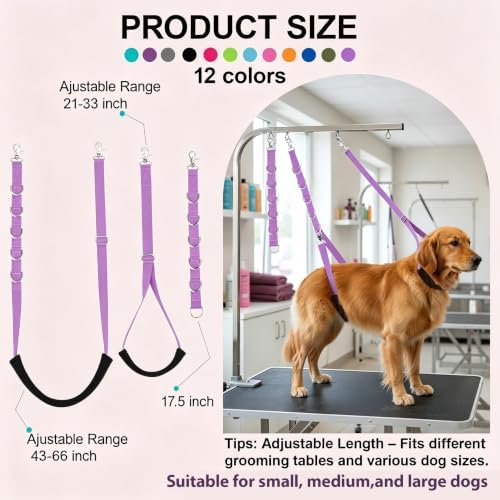 Dog Grooming Belly Straps Pet Grooming Supplies 3 Sets Professional Dogs Belly - Image 2