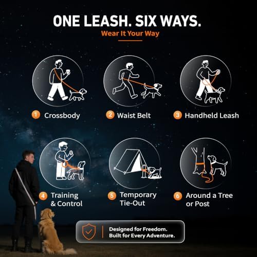 Hands Free Dog Leash, Galaxy Reflective, Crossbody Dog Leash - Image 4