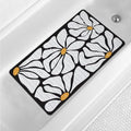 Floral Bathtub Mat Non Slip for Kids 27x16in Plant Anti Slip Bath Mat for Tub by Denifeiya