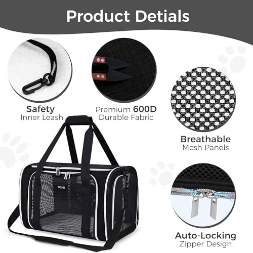 BAGLHER Pet Travel Carrier, Cat Carriers Dog Carrier - Image 3
