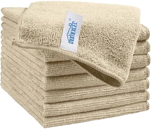 HOMEXCEL 8PK Microfiber Cleaning Cloth, Cleaning Rags by HOMEXCEL