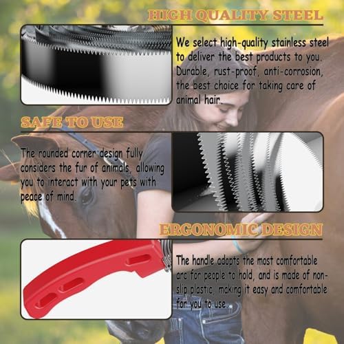 6 Rings Curry Comb Horse Brush, Horse Grooming Supplies - Image 4