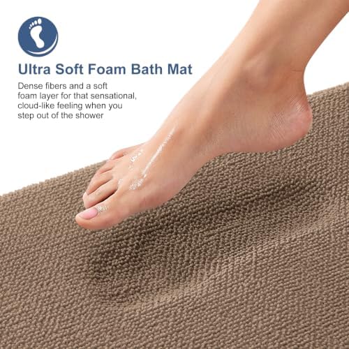 OLANLY Memory Foam Bathroom Runner Rugs 40x24, Absorbent Long Mat - Image 2