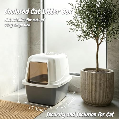 Large Enclosed Corner Cat Litter Box - Image 2